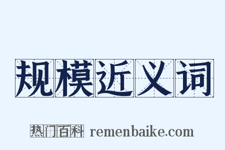 规模近义词是什么意思的图片